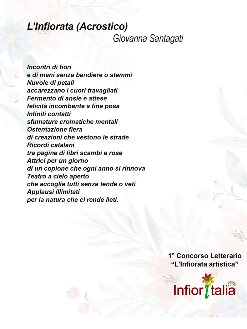 Giovanna Santagati | L'Infiorata (Acrostico)