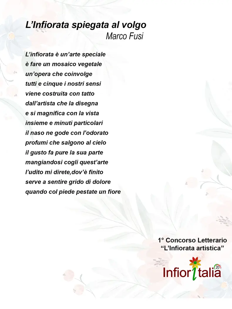 Marco Fusi | L'Infiorata spiegata al volgo