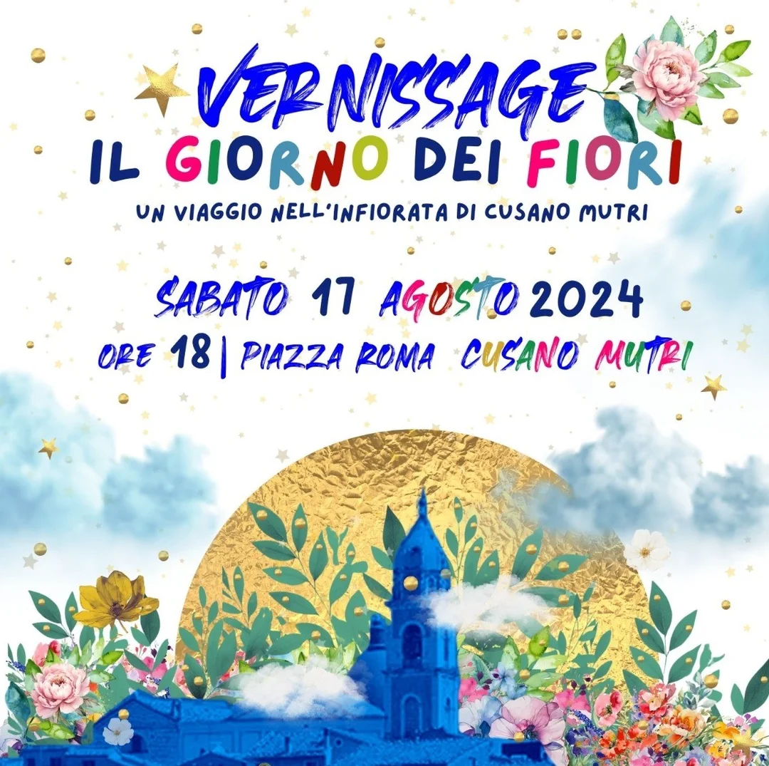 VERNISSAGE DI PRESENTAZIONE DEL LIBRO PER BAMBINI IL GIORNO DEI FIORI - Cusano Mutri (BN) - 17 agosto 2024